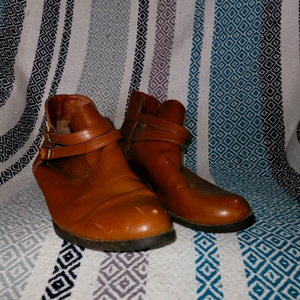 Brown ankle boots